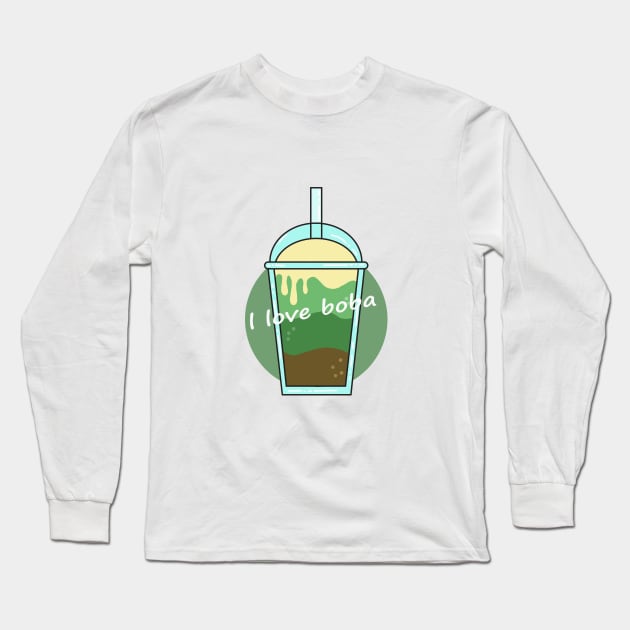 boba tea lovers Long Sleeve T-Shirt by Lynxlwng